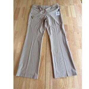 Women's Calvin Klein Cream Wide Leg Suit Trousers 10